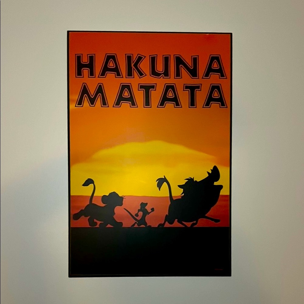 Hakuna Matata Sunset Wall Art
